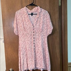 Wild Fable Medium Pink Rose Button Down Dress